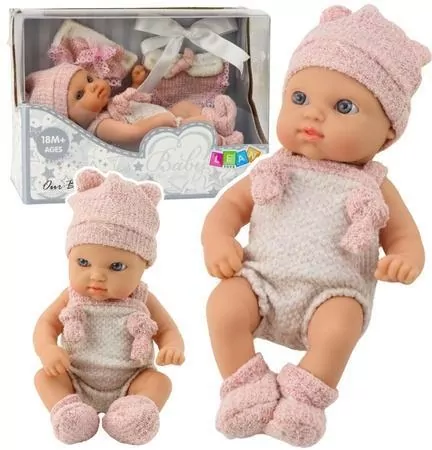 Lalka bobas niemowlak różowe ubranko 18cm - tantis.pl