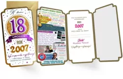 Karnet urodziny 18