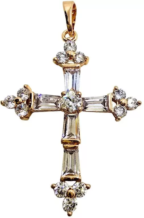 Zawieszka Krzyżyk z Cyrkonii 39x26mm - tantis.pl