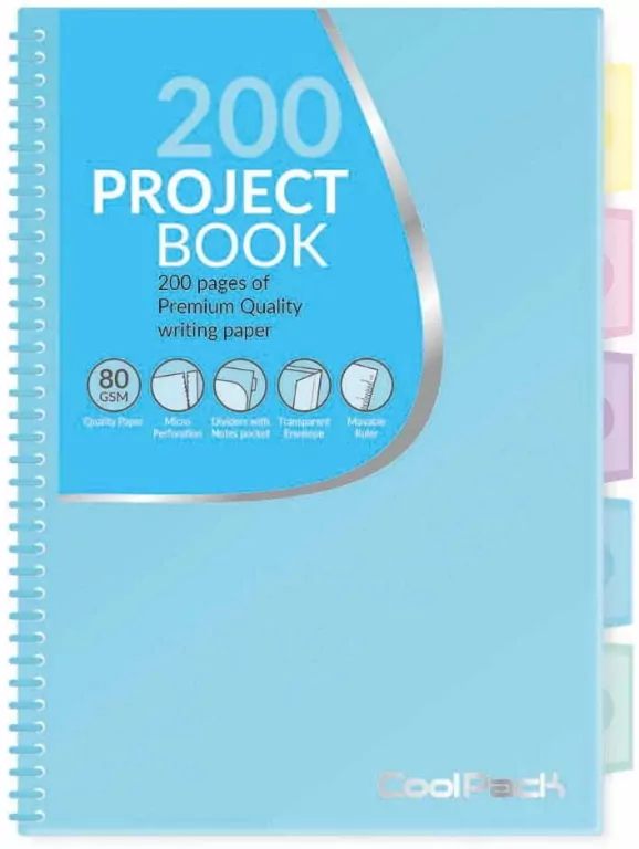 Coolpack. Kołobrulion w kratkę A4 Pastel, niebieski - tantis.pl