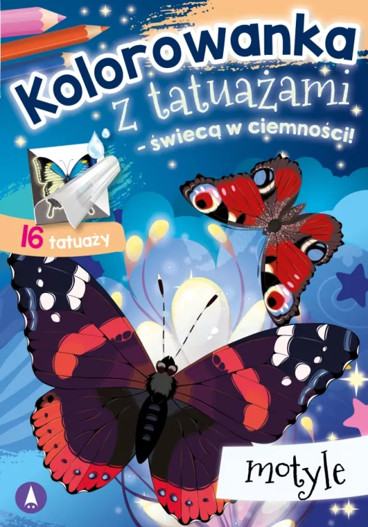 Kolorowanka z tatuażami. Motyle - tantis.pl