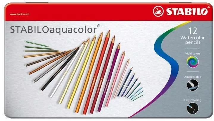 Kredki akwarelowe Aquacolor 12 kolorów STABILO - tantis.pl