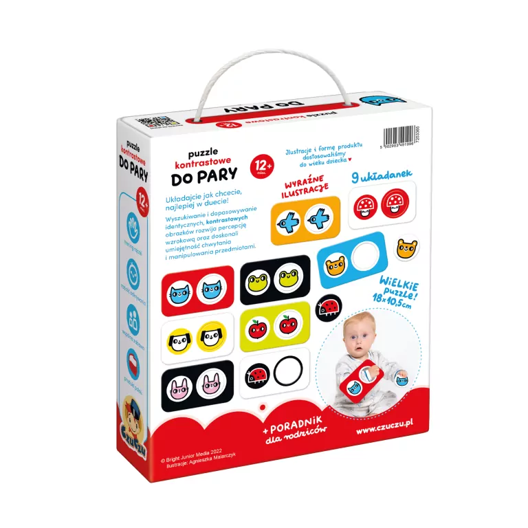 CzuCzu. Puzzle kontrastowe. Do pary 12m+ - tantis.pl