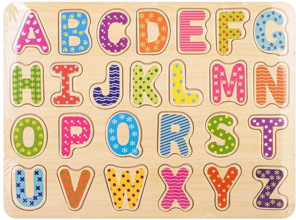 Układanka drewniana. Alfabet - tantis.pl