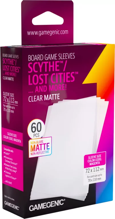 Gamegenic: Board Game Sleeves - Scythe (72x112 mm) - Clear Matte - 60 sztuk - tantis.pl