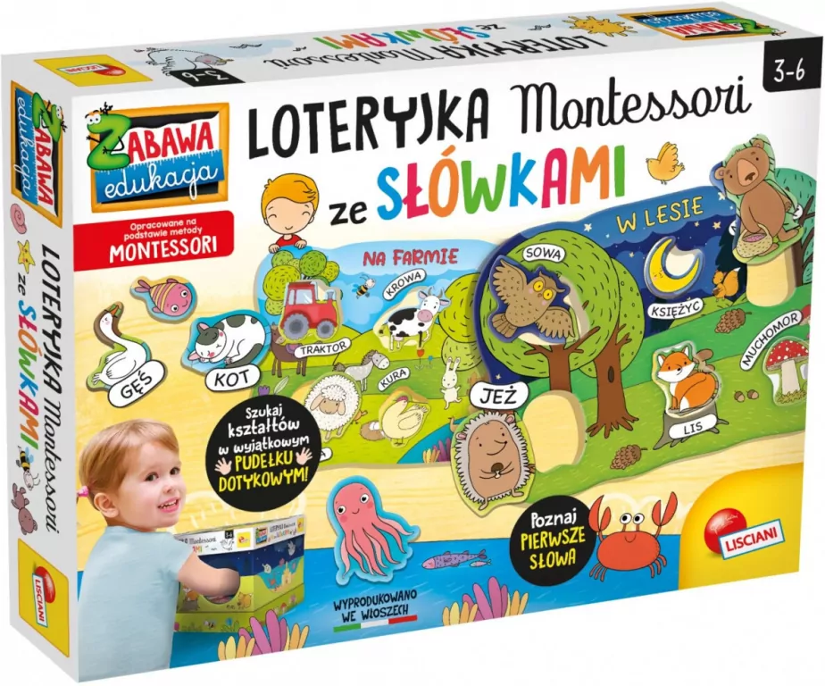 Loteryjka Montessori ze słówkami - tantis.pl