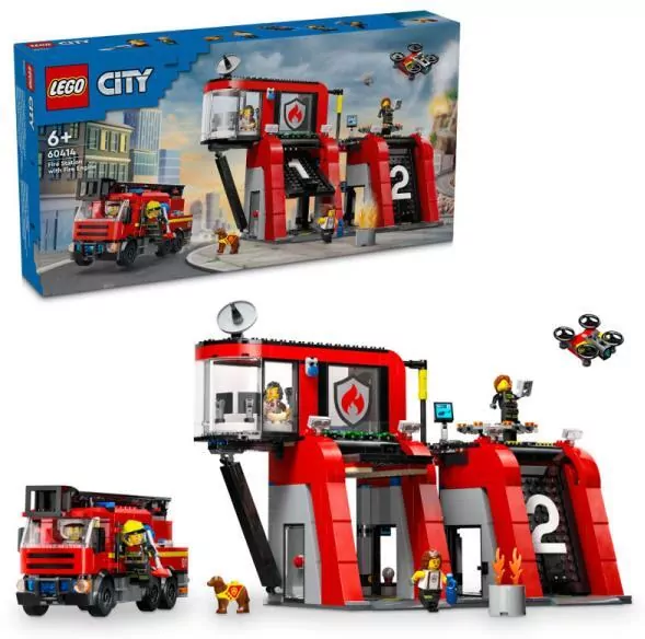 LEGO® City. Remiza strażacka z wozem 60414 - tantis.pl