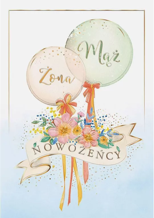 Karnet A5 Ślub Balony - tantis.pl