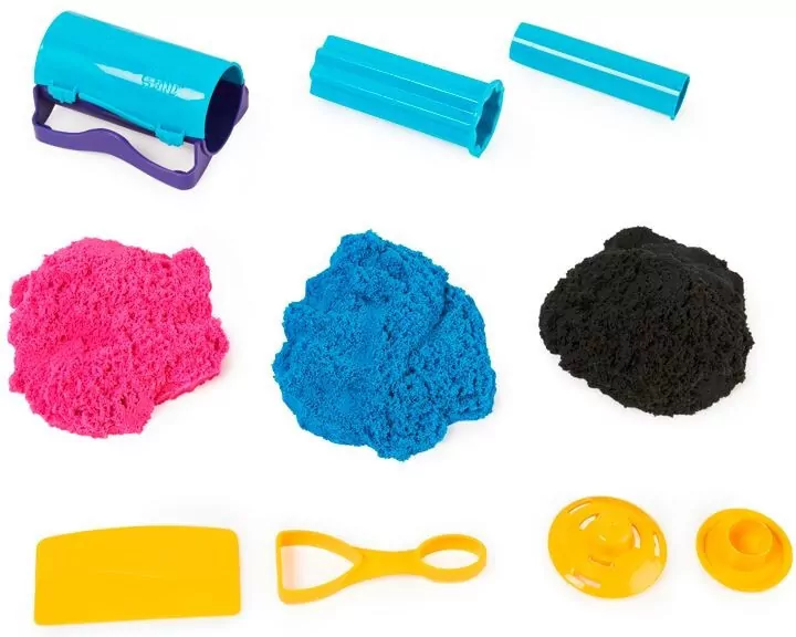 Piasek kinetyczny. Zaskakujące efekty. Zestaw z akcesoriami - tantis.pl