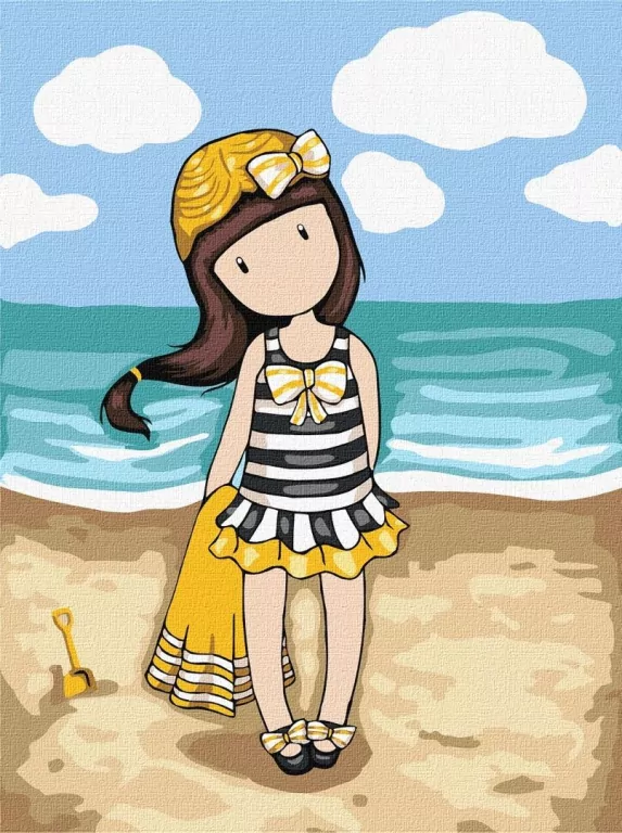 Malowanie po numerach - Beach Belle Kids 30x40cm - tantis.pl