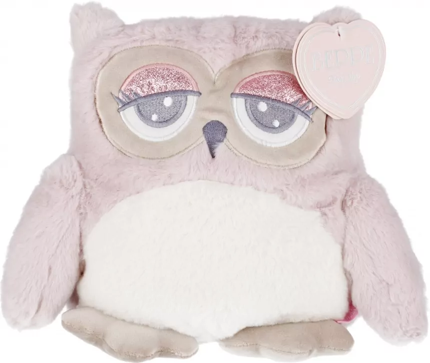 Sowa Abby różowo-kremowa 23cm - tantis.pl