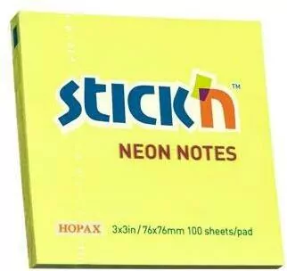 Notes samoprzylepny żółty neonowy - tantis.pl