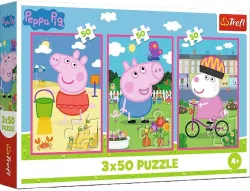 Puzzle 3x50 Siła przyjaźni Peppa Pig TREFL