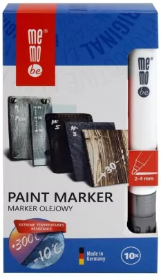 Marker olejny 2-4mm srebrny  MemoBe