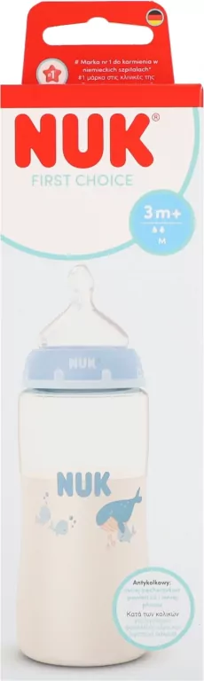 NUK. First Choice. Butelka. 300 ml. 3 miesięcy - tantis.pl
