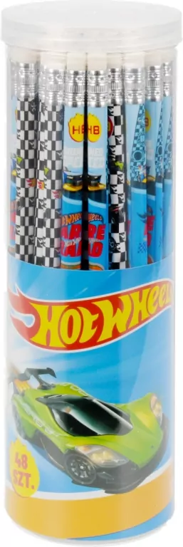 Ołówek z gumką HB Hot Wheels (48szt) - tantis.pl