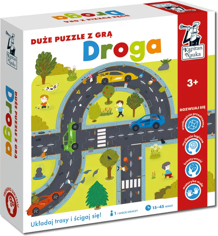 Droga. Duże puzzle z grą. Kapitan Nauka - tantis.pl