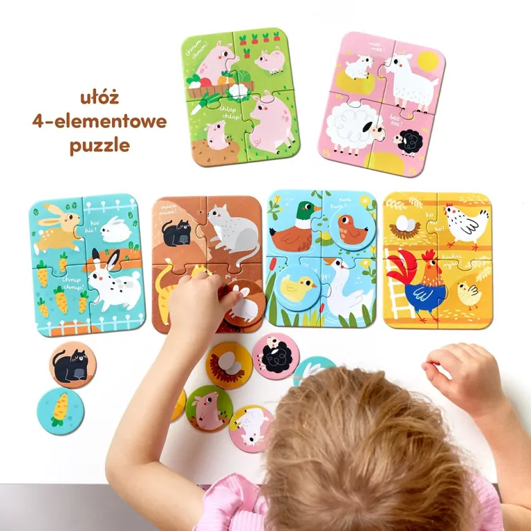 CzuCzu. puzzle Zwierzęta małe i duże. 2+ - tantis.pl