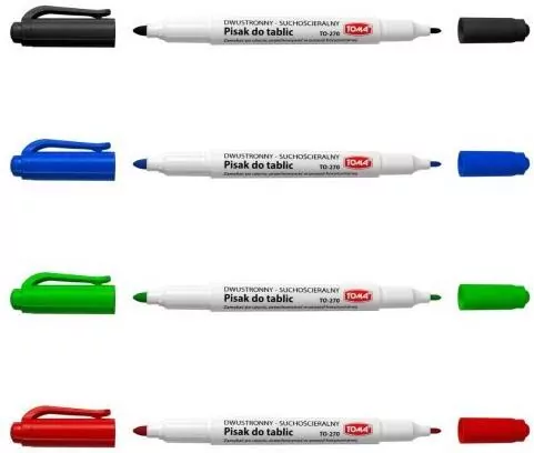 Pisaki do tablic suchościeralnych, dwustronny - tantis.pl