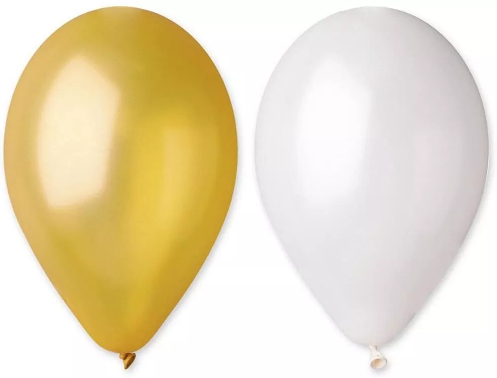 Balony Gemar metaliczne złote i perłowe MIX 50szt - tantis.pl