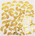 Konfetti metalizowane Happy Birthday złote - tantis.pl