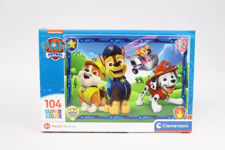 Clementoni. Puzzle. Super Kolor Paw Patrol, 104 elementy - tantis.pl