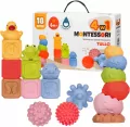 Klocki sensoryczne Zestaw Montessori 18szt - tantis.pl