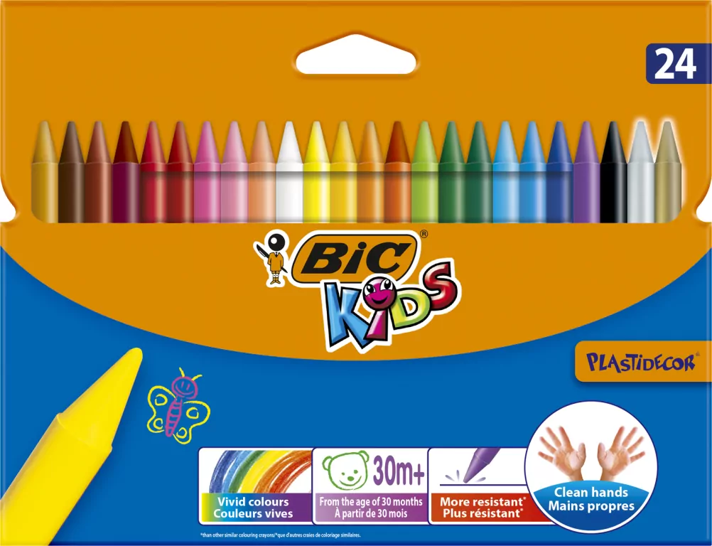 BIC. Kredki Plastidecor, 24 kolory - tantis.pl