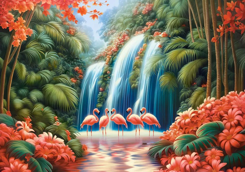 Puzzle 500 Flamingo Paradise CASTOR - tantis.pl