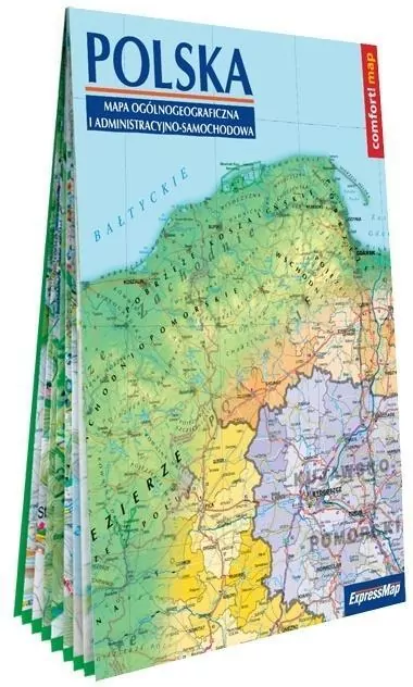 Polska - mapa ogólnogeograficzna 1:1 000 000 (XXL) - tantis.pl