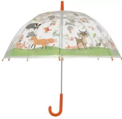 Przezroczysty parasol dziecięcy leśne zwierzęta - tantis.pl