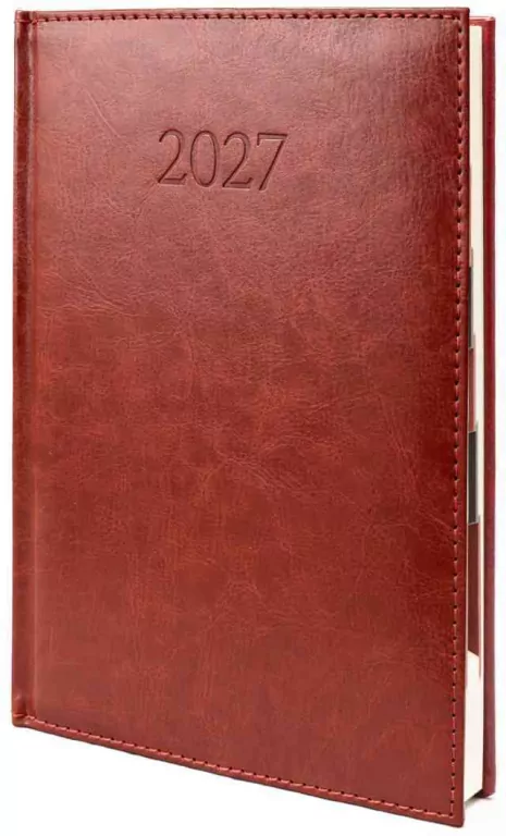 Kalendarz 2027 B5 Agenda Dzienny Bordo - tantis.pl