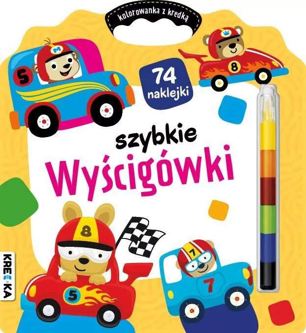 Kolorowanka z kredką. Szybkie wyścigówki - tantis.pl