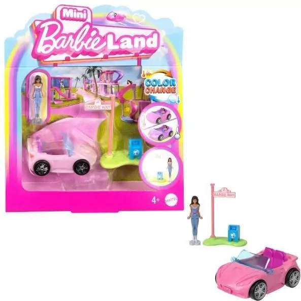 Barbie Mini BarbieLand Kabriolet z lalką - tantis.pl