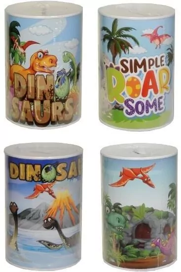 Skarbonka z motywem dinozaurów MIX - tantis.pl