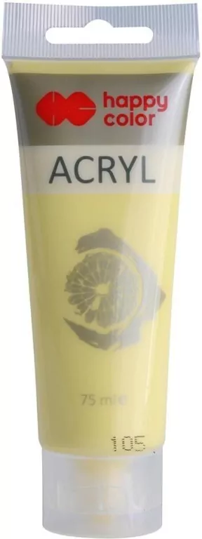 Farba akrylowa żółta pastel, 75ml - tantis.pl