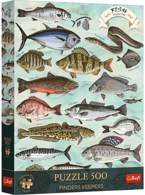 Puzzle 500 Finders Keepers: Ryby TREFL - tantis.pl
