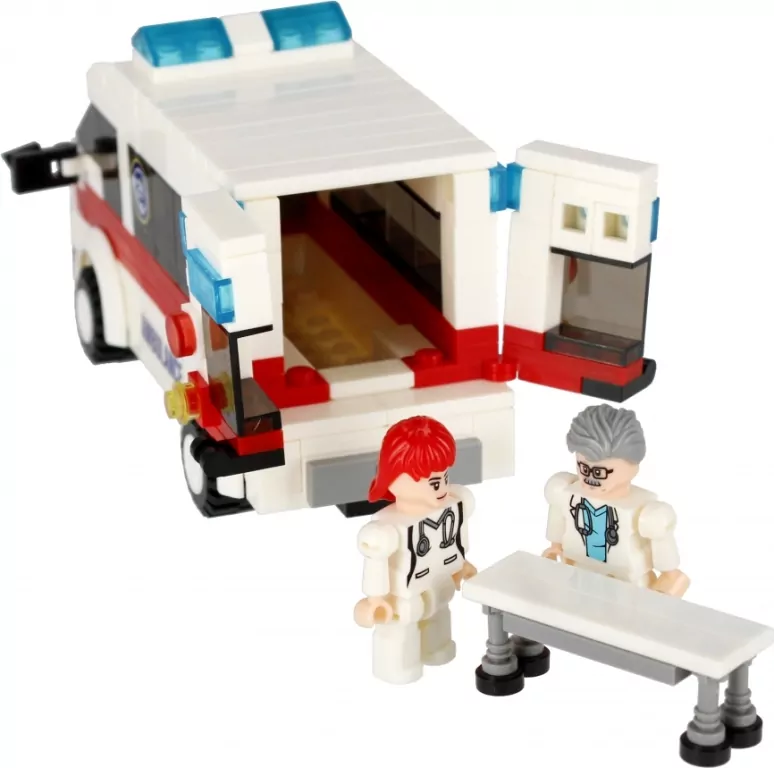 Klocki konstrukcyjne 255 elementów City Ambulans - tantis.pl