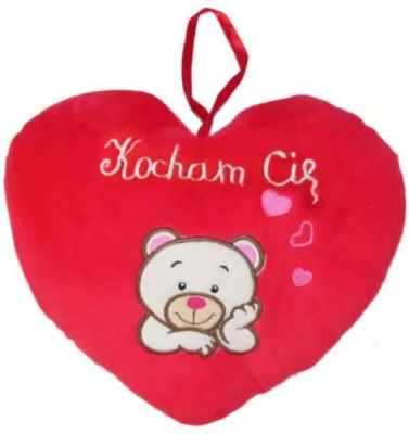 Poduszka Serce miś 30cm