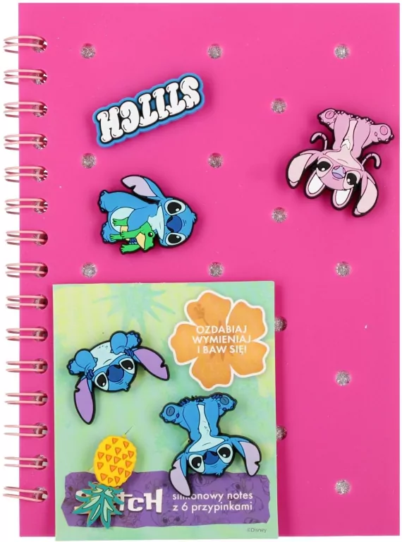 Notes na spirali Stitch. A5/80K kratka. 1 sztuka - tantis.pl