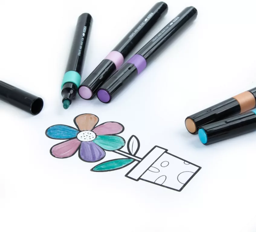 Markery metaliczne 5 kolorów KIDEA - tantis.pl