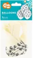 Balony Piłka Nożna czarno-białe 30cm - tantis.pl