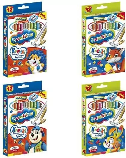 Kredki ołówkowe 12 kolorów + temperówka - tantis.pl