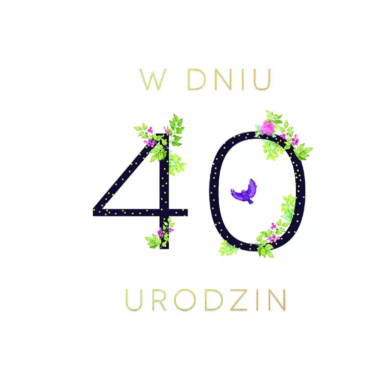 Karnet Swarovski kwadrat: Urodziny 40 - tantis.pl