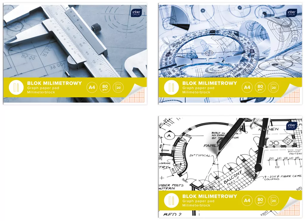 Blok milimetrowy A4/20K, 10 sztuk - tantis.pl
