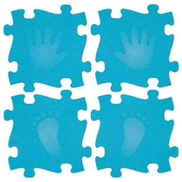 Mata podłogowa Magic set 16 elementów niebieska - tantis.pl