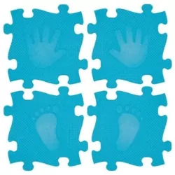 Mata podłogowa Magic set 16 elementów niebieska