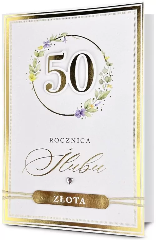Karnet Rocznica ślubu 50 - tantis.pl