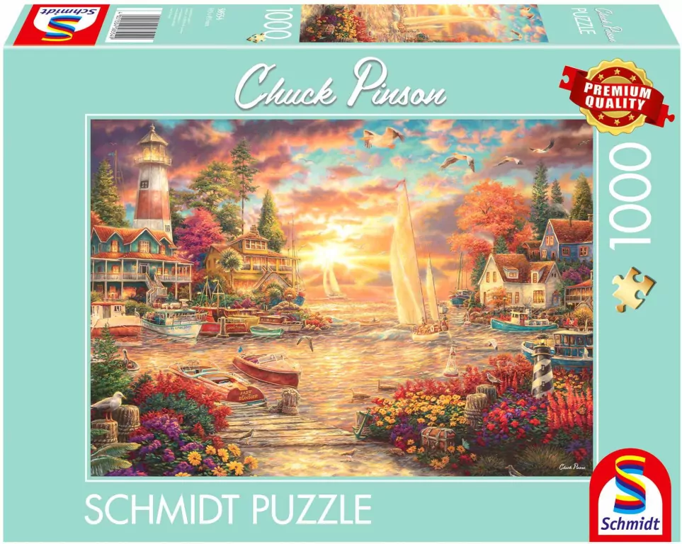 Puzzle PQ 1000 Chuck Pinson Poranek nad jezior G3 - tantis.pl