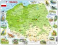 Układanka Mapa Polska fizyczna zwierzęta Maxi - tantis.pl